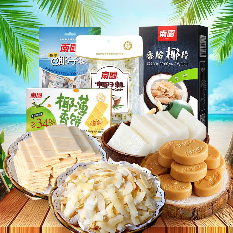 南国椰子片60g*3